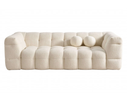 Ashcroft Alana Tufted Boucle Sofa - Ivory