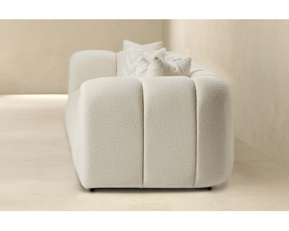 Ashcroft Beatrice Modern Tufted Boucle Sofa - Ivory