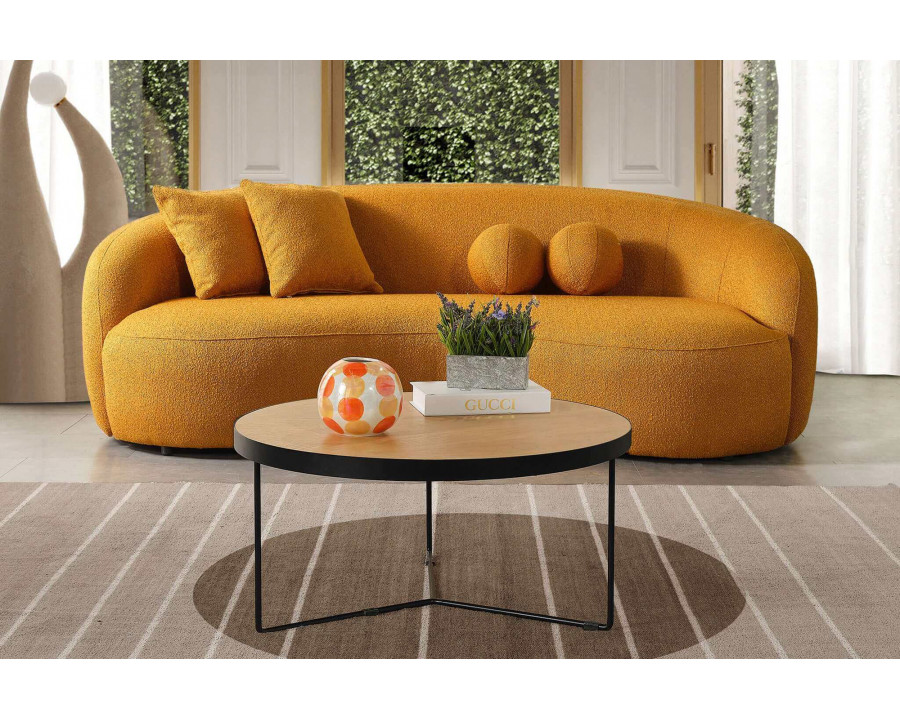 Ashcroft - Drake Japandi Style Curvy Boucle Sofa