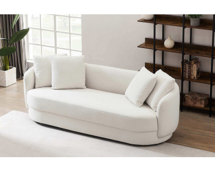 Ashcroft Dylan Modern French Boucle Sofa - Cream