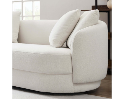 Ashcroft Dylan Modern French Boucle Sofa - Cream