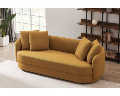 Ashcroft Dylan Modern French Boucle Sofa - Yellow