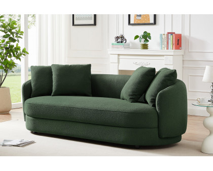 Ashcroft Dylan Modern French Boucle Sofa - Green