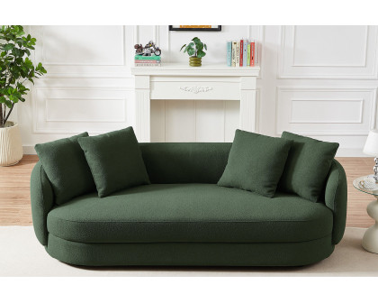 Ashcroft Dylan Modern French Boucle Sofa - Green