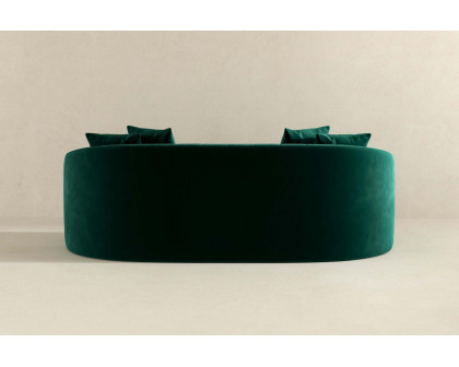 Ashcroft Kante Green Velvet Sofa - Green