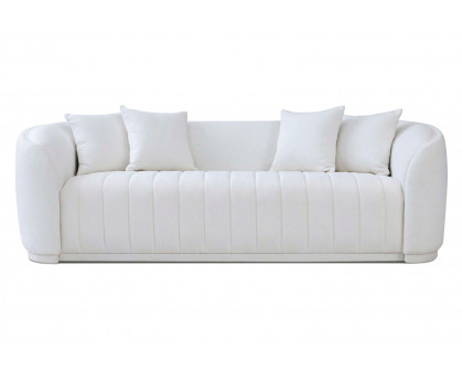 Ashcroft - Markus Mid-Century Modern Luxury Tight Back Boucle Couch in White