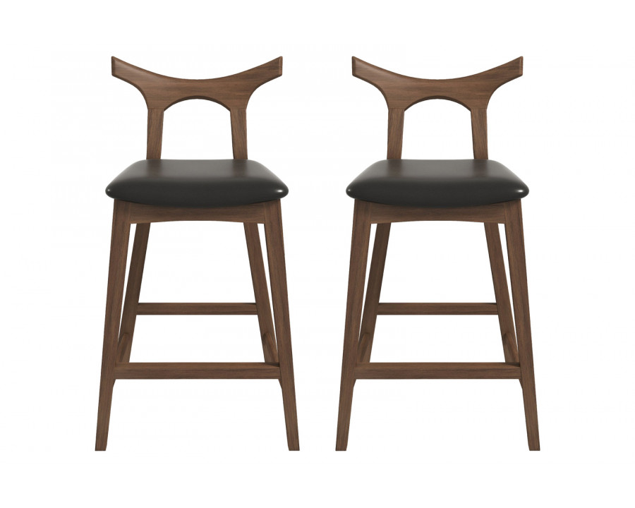 Ashcroft - Hester Solid Wood Upholstered Square Bar Chair (Set Of 2)