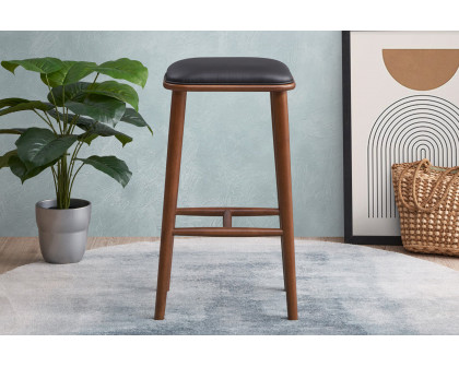 Ashcroft - Jason PU Leather Bar Stool