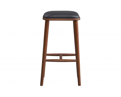 Ashcroft Jason PU Leather Bar Stool - Black