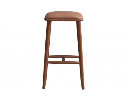 Ashcroft Jason PU Leather Bar Stool - Tan