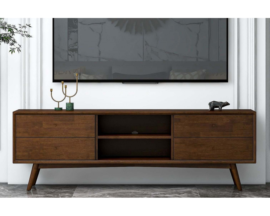 Ashcroft Caroline Mid-Century Modern TV Stand Up To 72" - Walnut