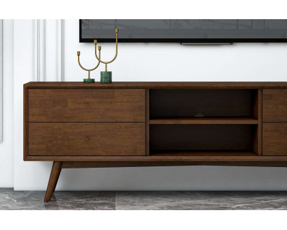 Ashcroft Caroline Mid-Century Modern TV Stand Up To 72" - Walnut