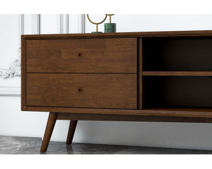 Ashcroft Caroline Mid-Century Modern TV Stand Up To 72" - Walnut