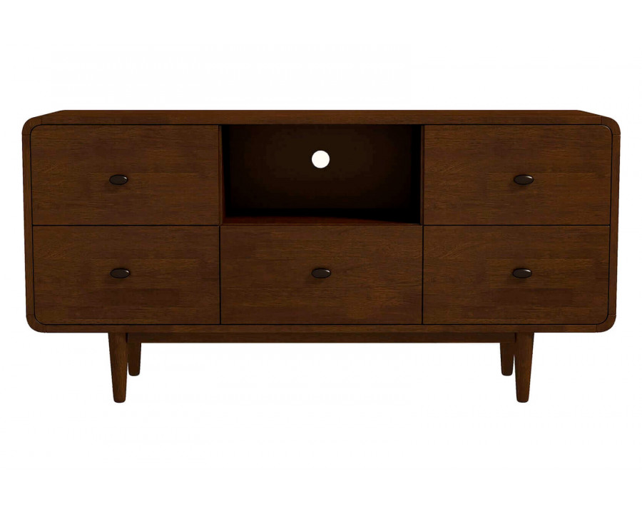 Ashcroft Alexa Mid-Century Modern Style TV Stand - Brown, 59"