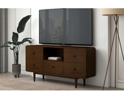 Ashcroft Alexa Mid-Century Modern Style TV Stand - Brown, 59"