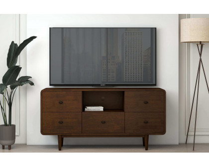 Ashcroft Alexa Mid-Century Modern Style TV Stand - Brown, 59"