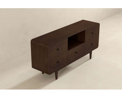 Ashcroft Alexa Mid-Century Modern Style TV Stand - Brown, 59"