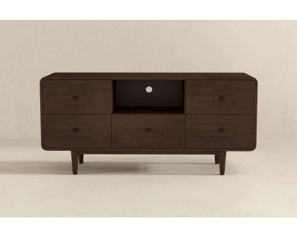 Ashcroft Alexa Mid-Century Modern Style TV Stand - Brown, 59"