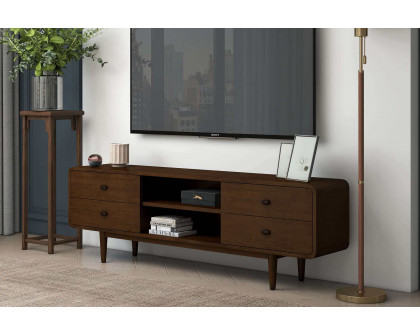 Ashcroft Alexa Mid-Century Modern Style TV Stand - Brown, 71"