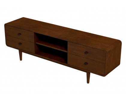 Ashcroft Alexa Mid-Century Modern Style TV Stand - Brown, 71"