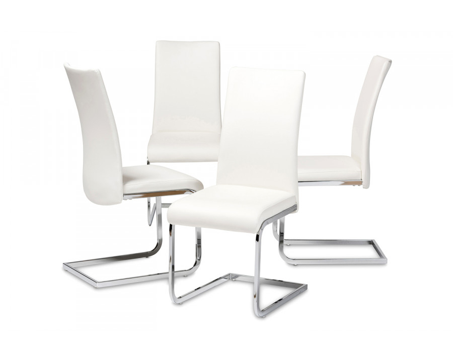 Baxton Cyprien Modern 4-Piece Dining Chair Set - Black