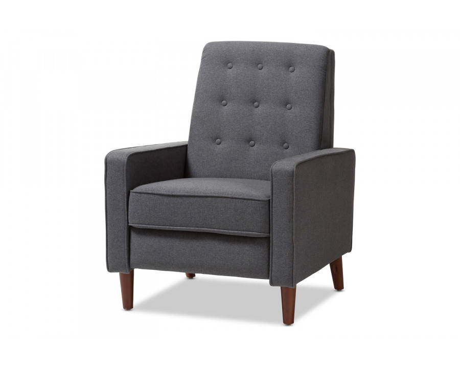 Baxton Mathias Mid-century Modern Lounge Chair - Gray