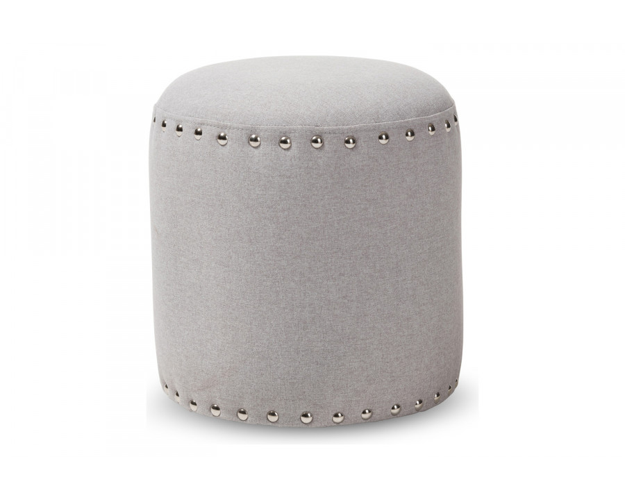 Baxton Rosine Modern Ottoman - Light Gray