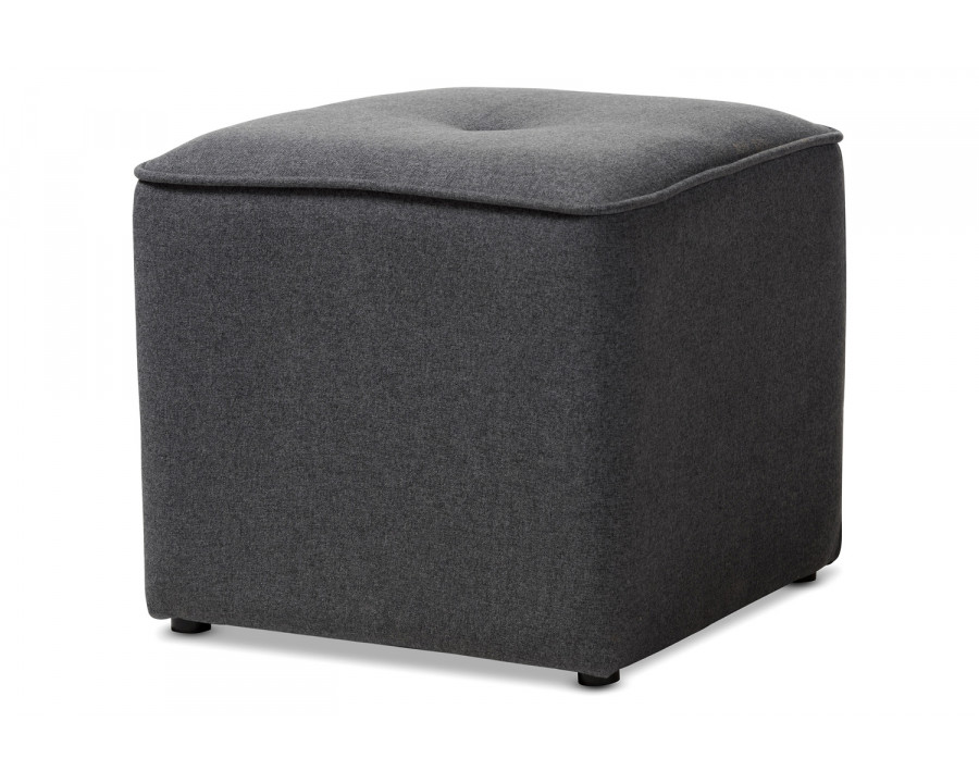 Baxton Corinne Modern Ottoman - Gray