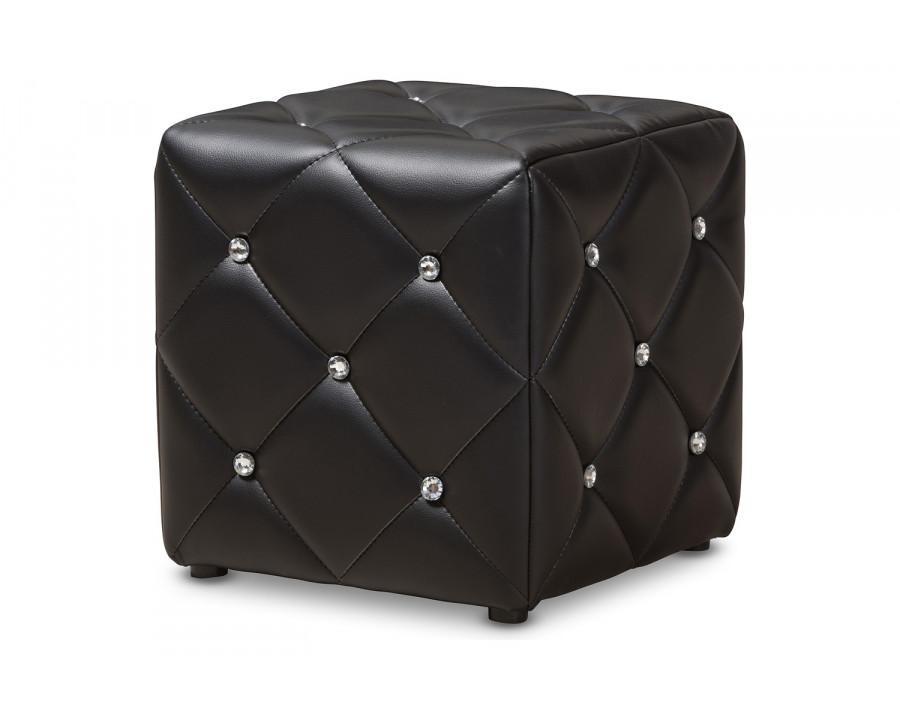 Baxton Stacey Modern Ottoman - Black