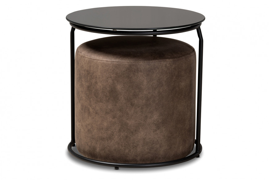 Baxton™ - Kira Modern 2-Piece Nesting Table and Ottoman Set