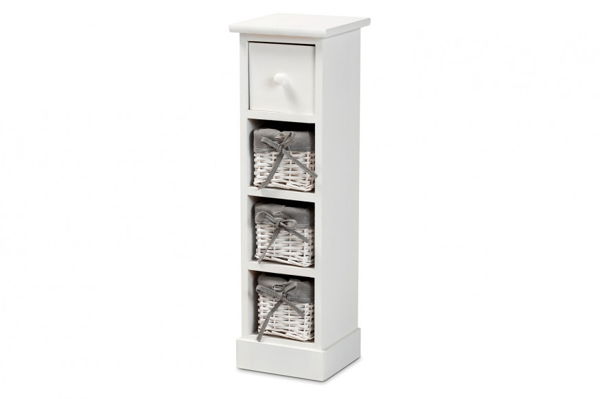 Baxton™ - Abriella Modern 1-Drawer Storage Unit with Baskets