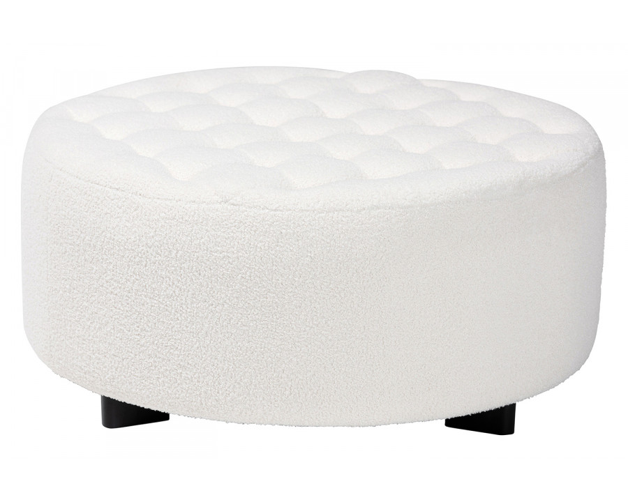 Baxton - Athena Modern Round Ottoman