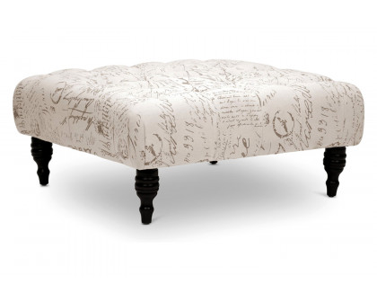 Baxton - Keswick Modern Tufted Ottoman