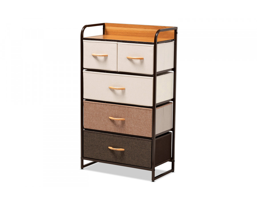 Baxton - Volkan Modern 5-Drawer Storage Cabinet