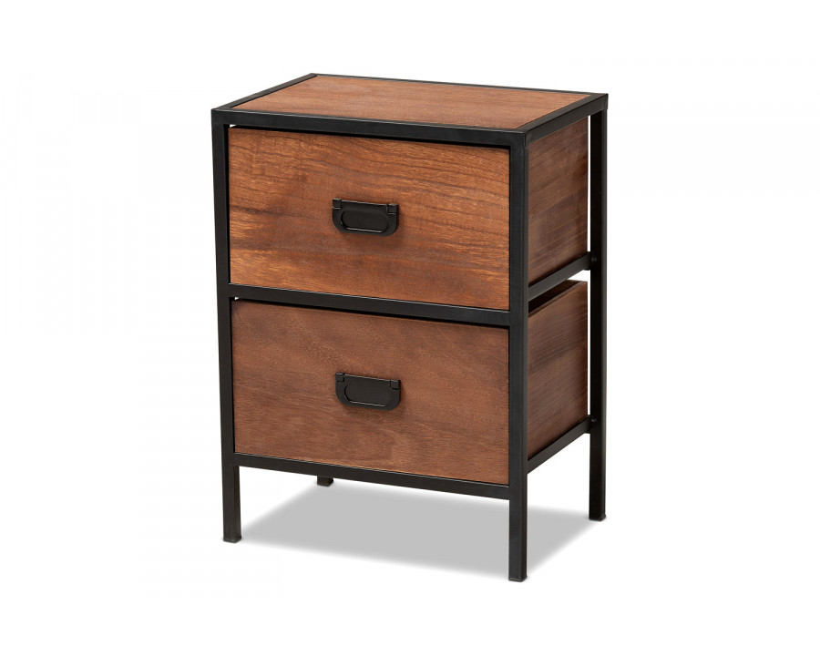 Baxton Hillard Modern 2-Drawer End Table