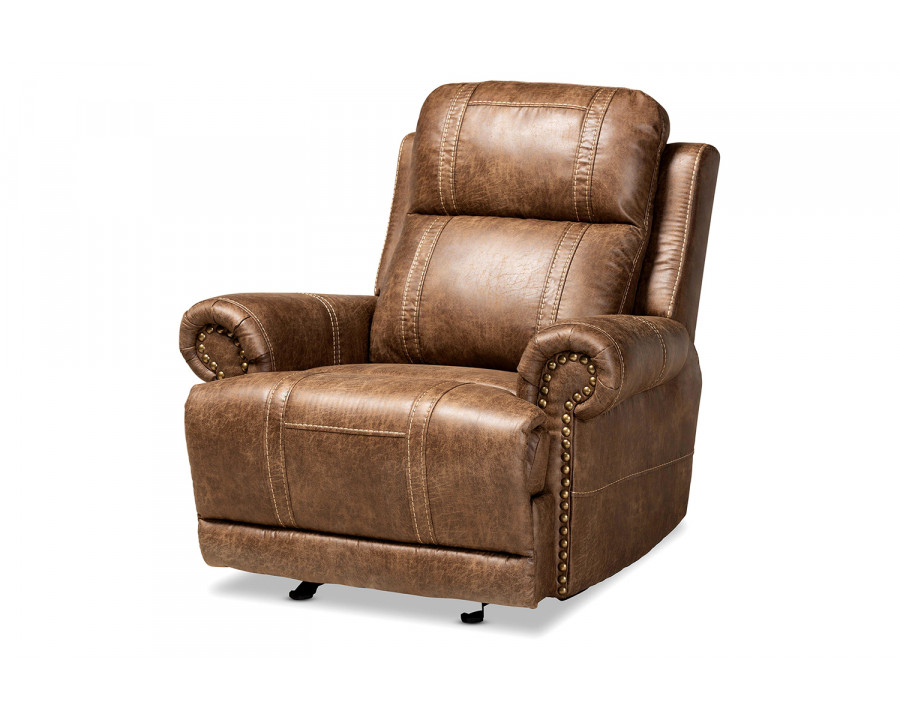 Baxton Buckley Modern Upholstered Recliner