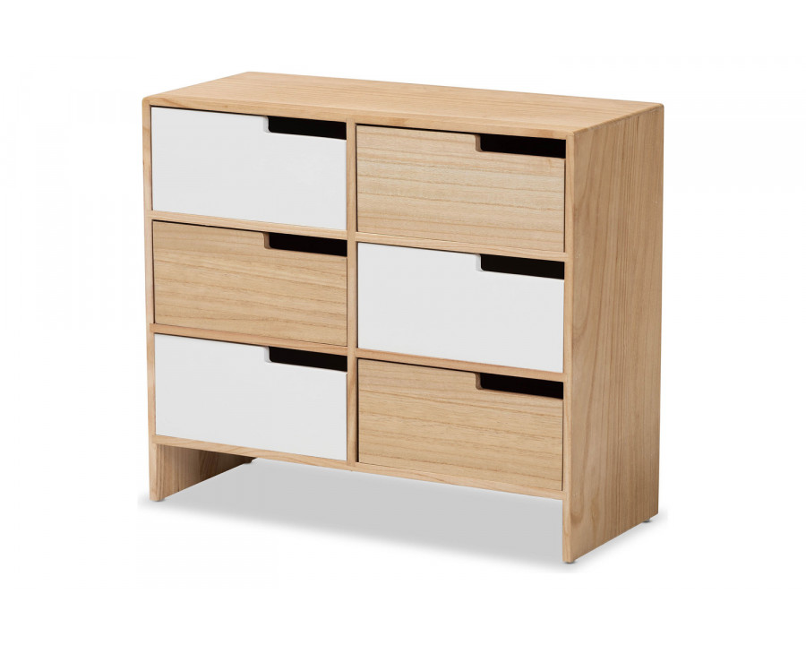 Baxton Eben Modern Storage Cabinet - 6-Drawer