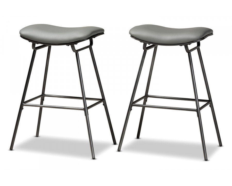 Baxton Jette Modern 2-Piece Bar Stool Set