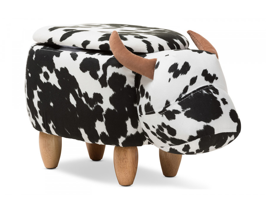 Baxton Mignonne Contemporary Buffalo Storage Ottoman