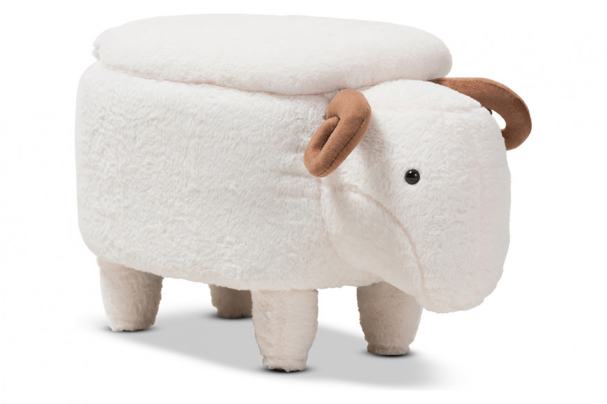 Baxton™ - Pecora Contemporary Sheep Storage Ottoman