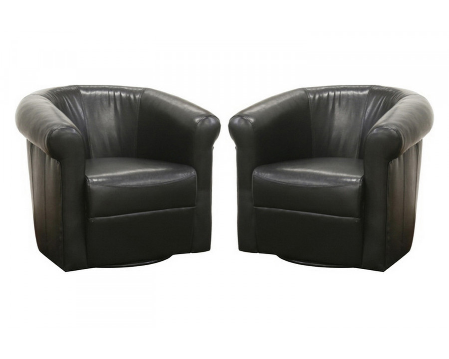 Baxton Julian Club Chair with 360 Degree Swivel