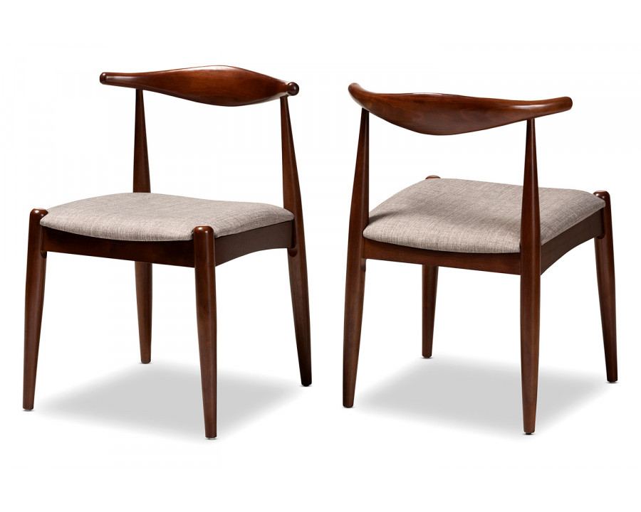 Baxton - Amato Mid-Century Modern 2-Piece Dining Chair Set