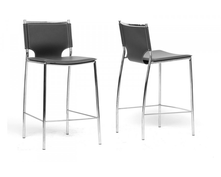 Baxton - Montclare Modern 2-Piece Counter Stool Set