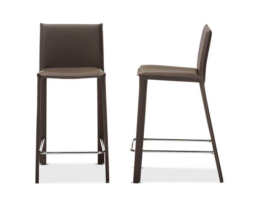 Baxton - Crawford Modern 2-Piece Height Stool Set