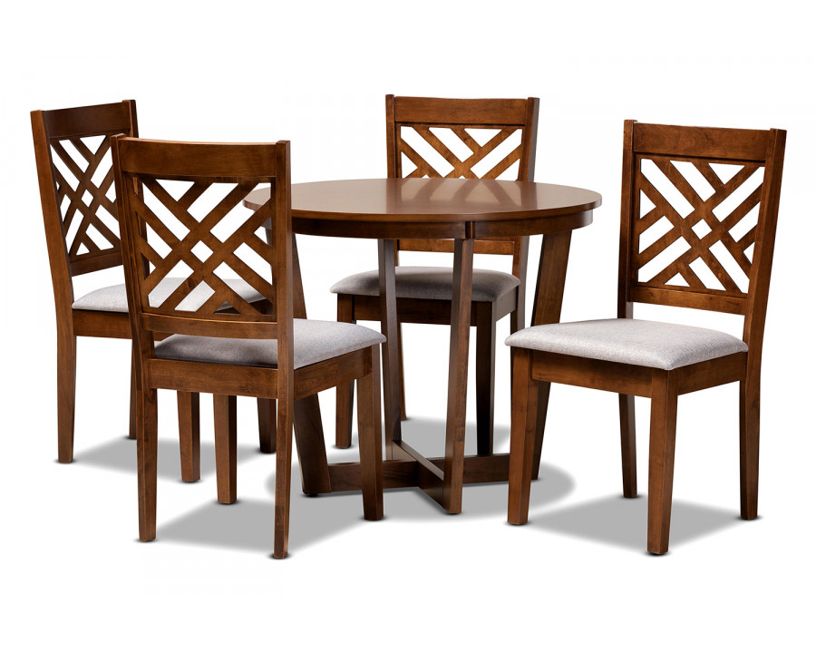 Baxton Alena Modern 5-Piece Dining Set