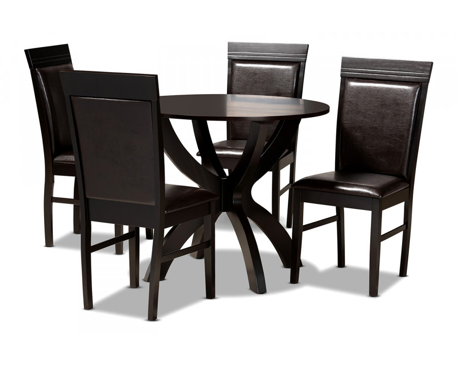 Baxton - Ancel Modern 5-Piece Dining Set