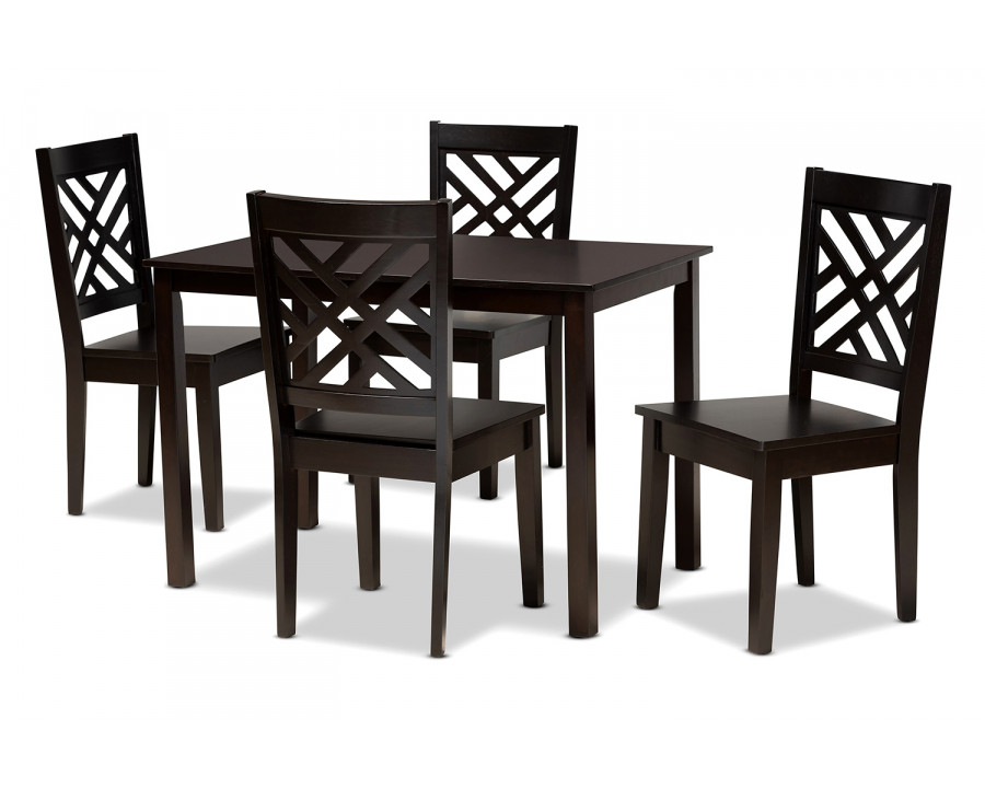 Baxton Ani Modern Dining Set - 5-Piece