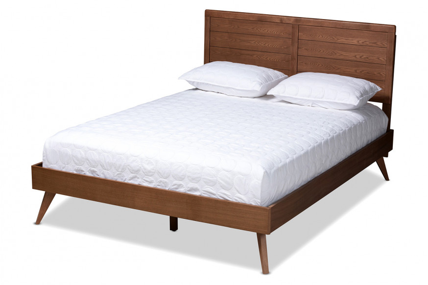 Baxton™ Artemis Mid-Century Modern Platform Bed - Queen Size