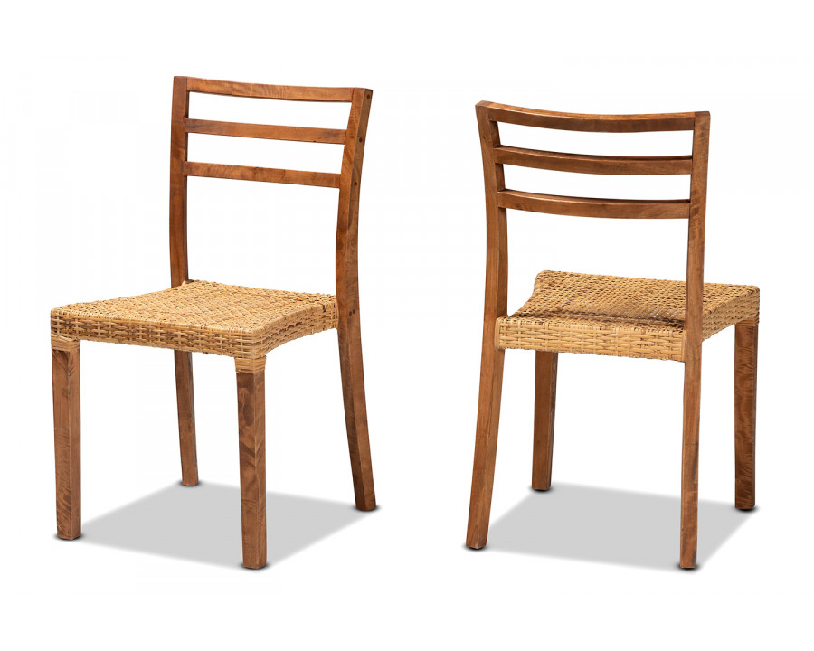 Baxton - Arthur Mid-Century Modern 2-Piece Dining Chair Set