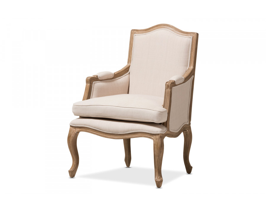 Baxton Nivernais Wood Traditional French Accent Chair